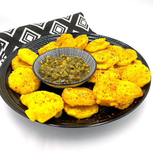 Pakoras mit afghanischen grünen Chutney 