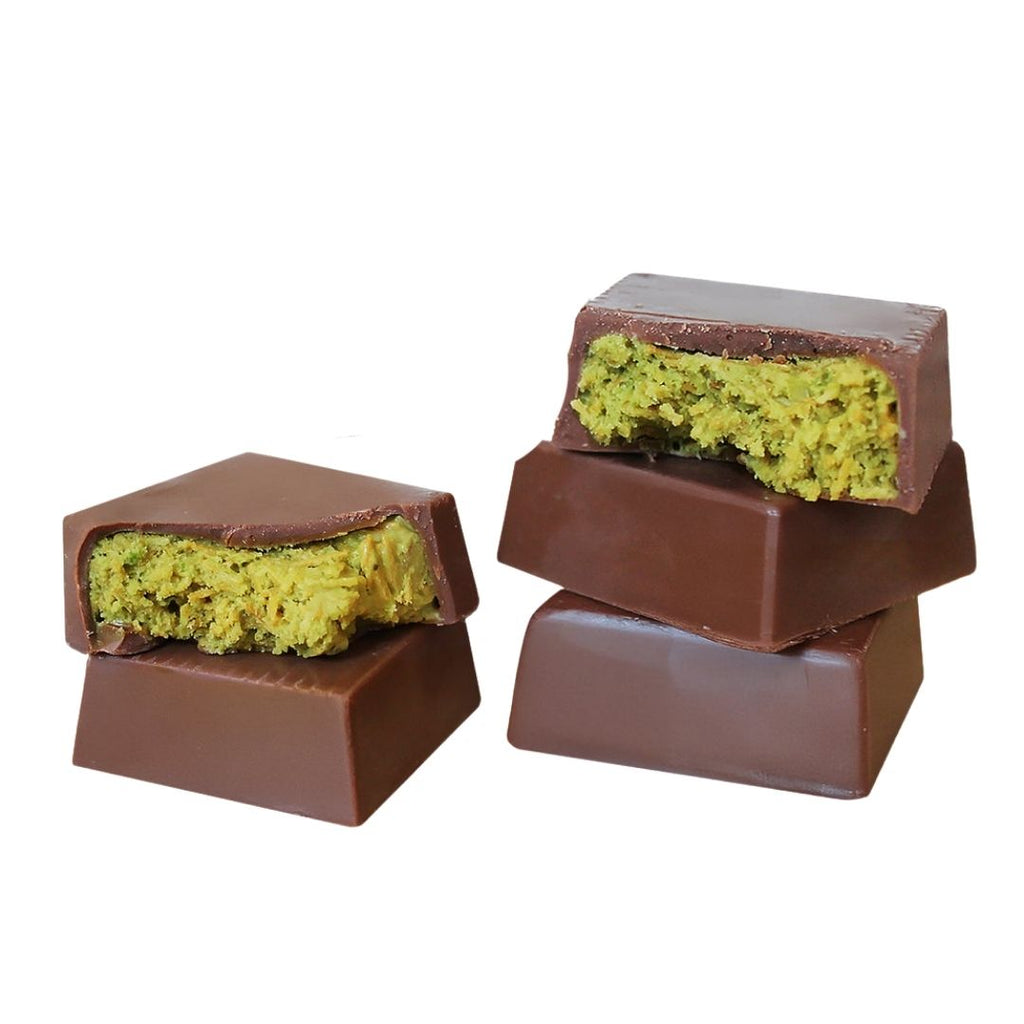 Dubai Chocolate Pralinen (Dubai Schokolade) in Voll- oder Zartbitterschoklade - Kischmisch.de