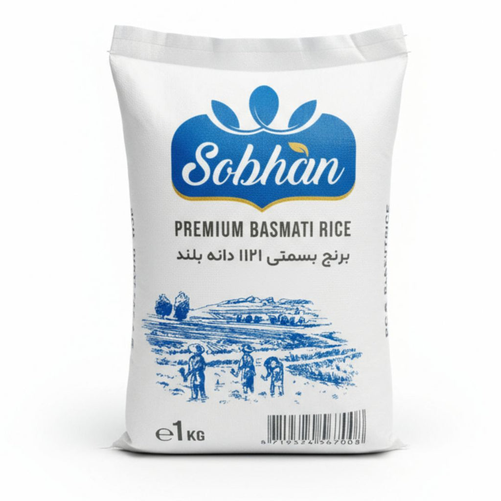 1kg Premium Sobhan Himalaya Langkorn Basmati Reis Parboiled Sella 1121 - Kischmisch