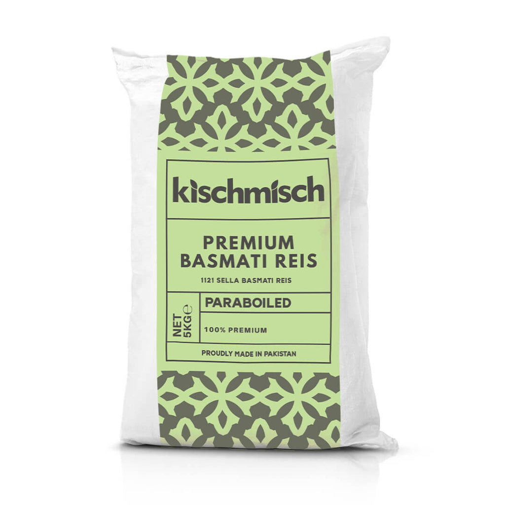 Kischmisch Premium Basmati Reis Parboiled Sella 1121 5kg